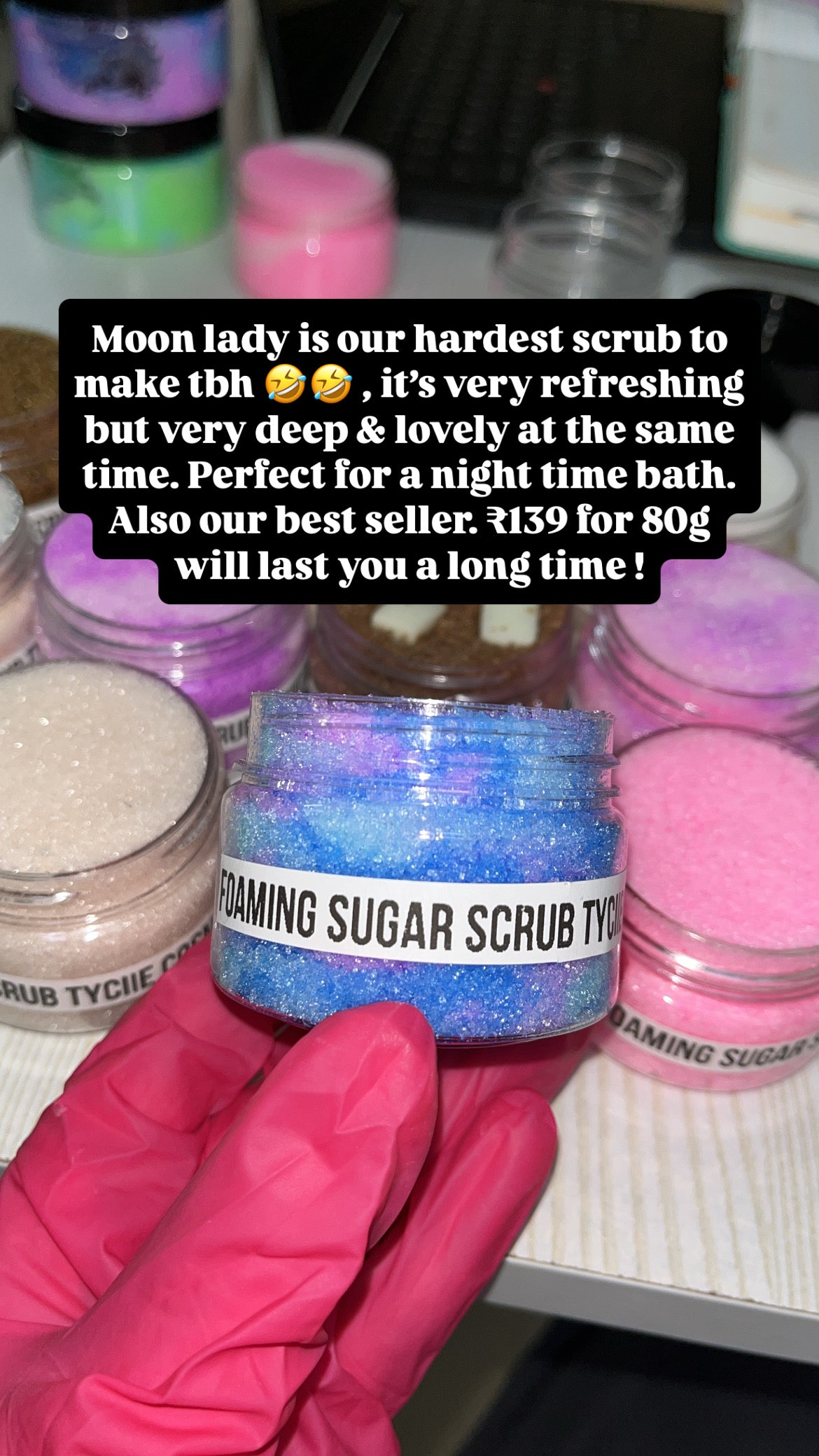 Foaming Sugar Scrub - Moon Lady 80g/600g