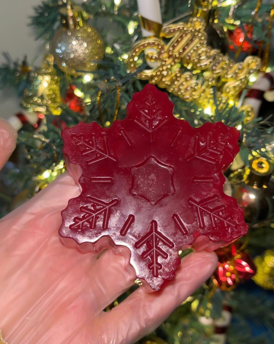 Red wine Snowflake Soap 100g