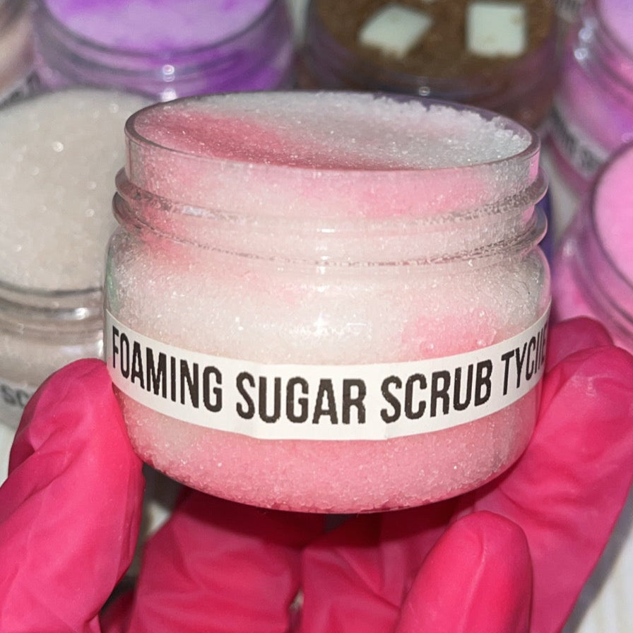 Strawberry Vanilla Foaming Sugar Scrub 80g / 300g / 1kg 🍓🫧🧼