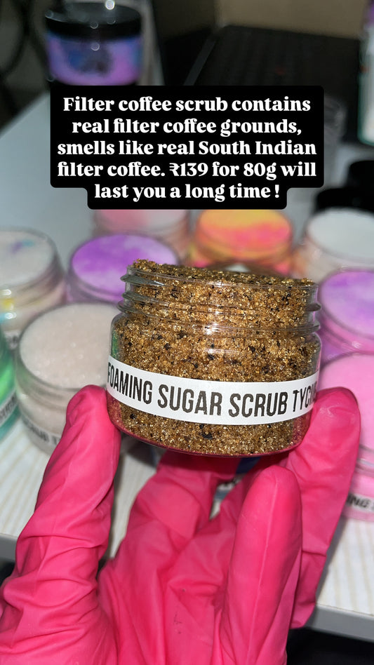 Filter Coffee Foaming Sugar Scrub - 80g/600g