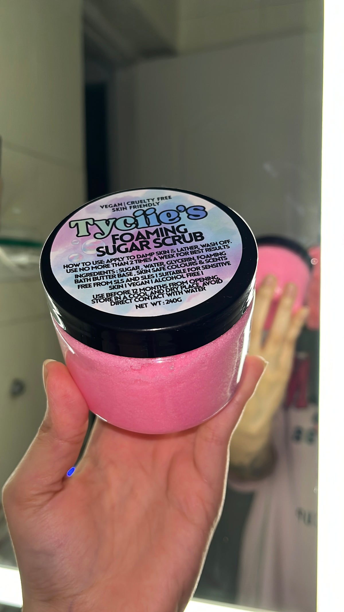 Rose Blossom Foaming Sugar Scrub 240g / 1kg 🌹🫧🧼