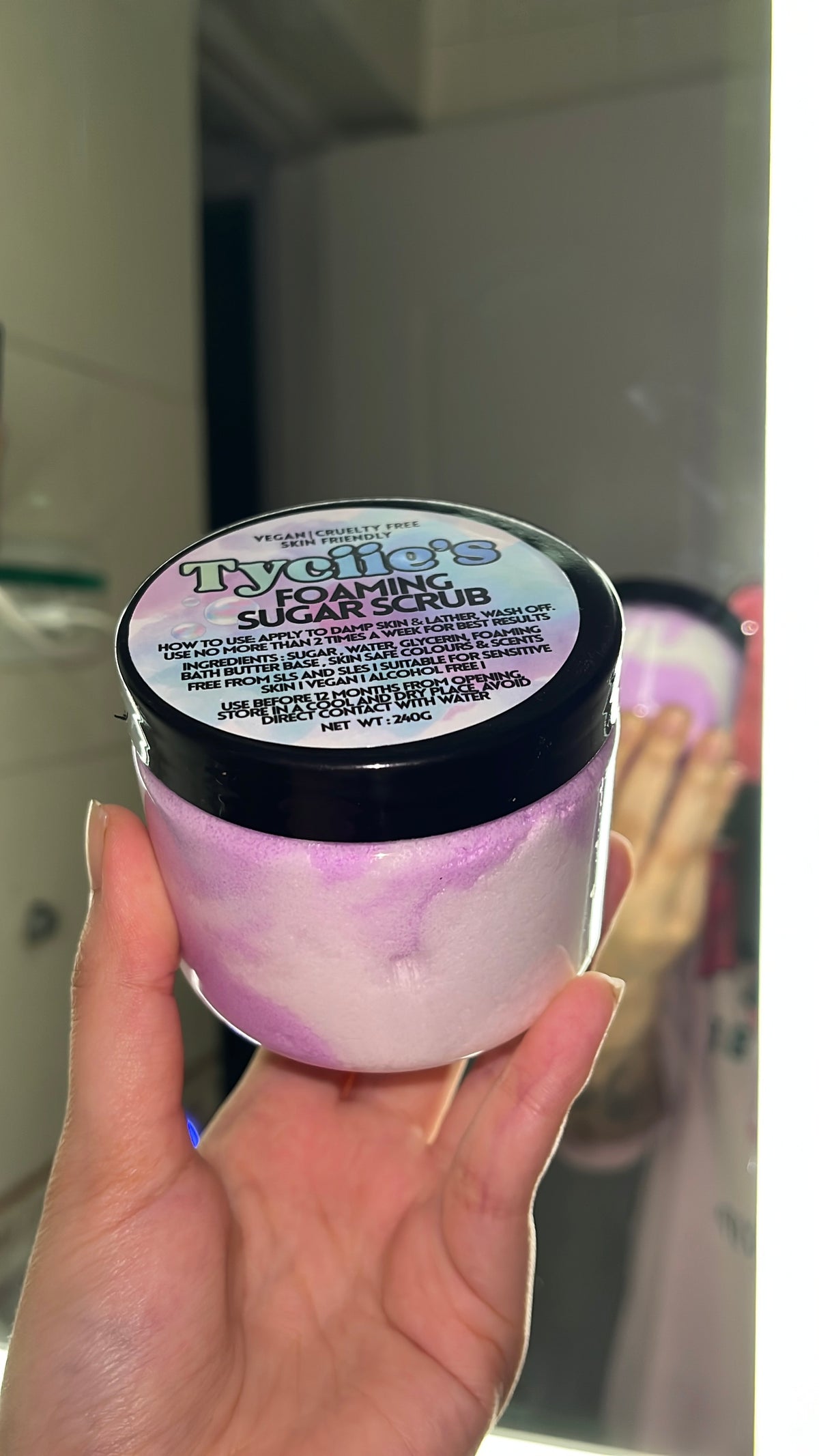 Dreamy Foaming Sugar Scrub 240g/1kg 💜🫧🧼