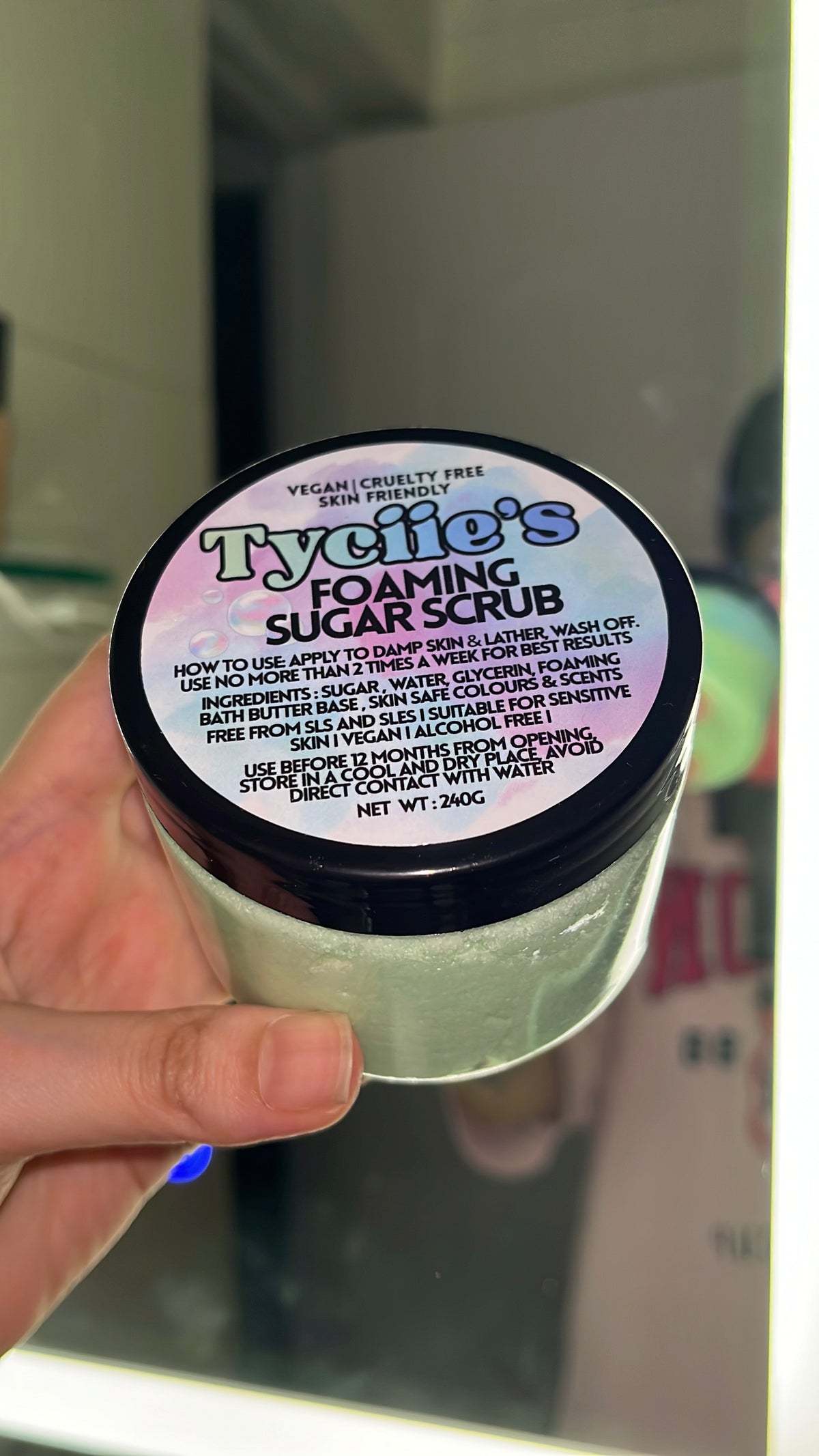 Aqua Fresh Foaming Sugar Scrub 240g / 1kg 💚🫧🧼