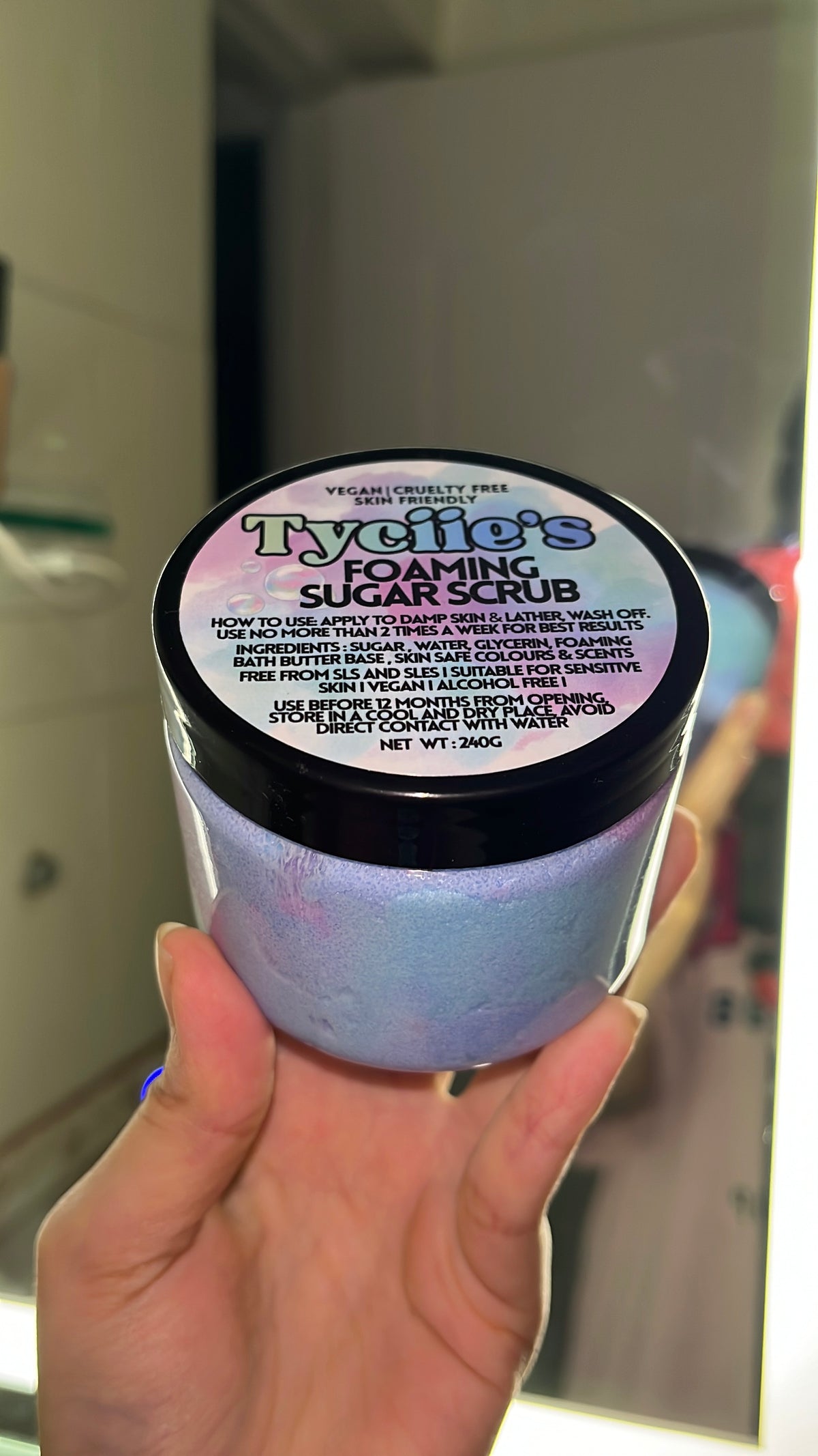 Moon Lady Foaming Sugar Scrub 240g / 1kg 💙🫧🧼